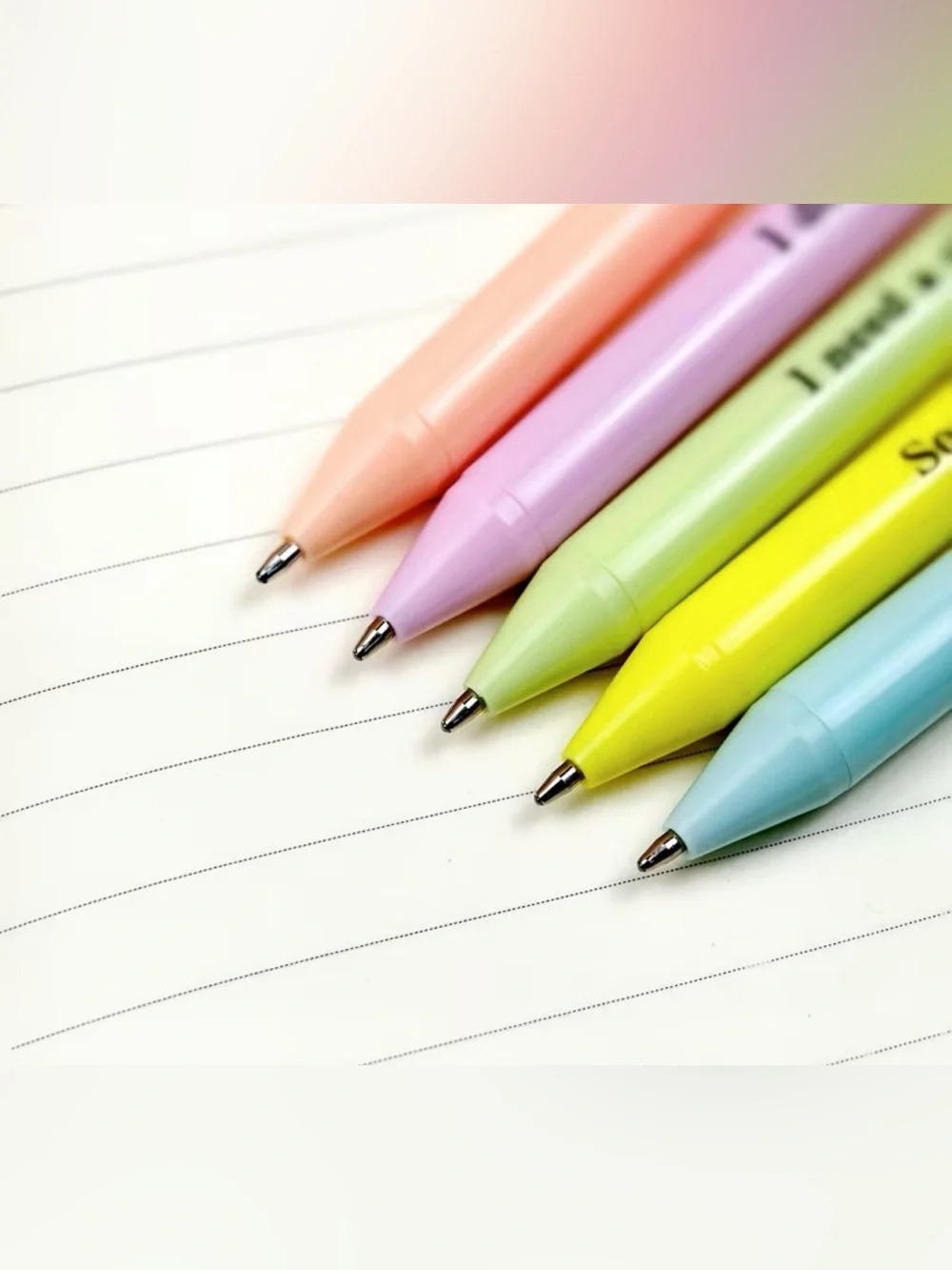 Pastel Humor Pen Set - Ballpoint Pens (5-Pack)